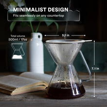 Load image into Gallery viewer, Pour Over Coffee Maker with Filter - 500ml/17oz
