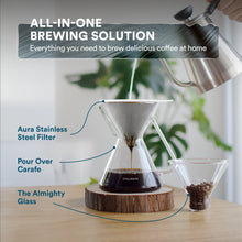 Load image into Gallery viewer, Pour Over Coffee Maker with Filter - 500ml/17oz
